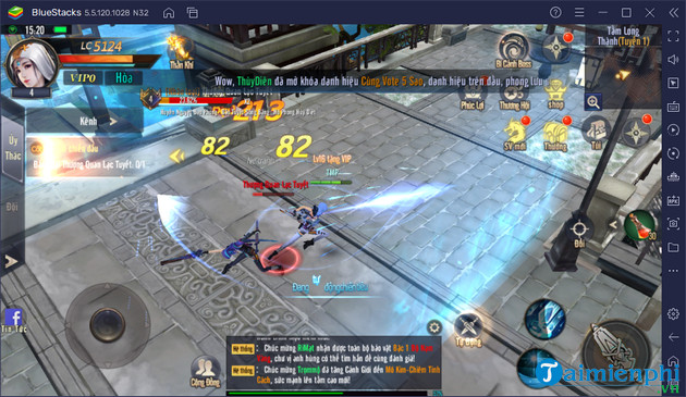 cach choi tam long quyet tren giả lap Android BlueStacks