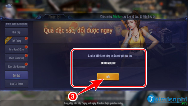 doi ma code game tam long quyet