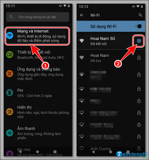 how to see wifi connection on android phone