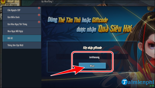 huong dan doi code game lenh ho ca cmn moi nhat