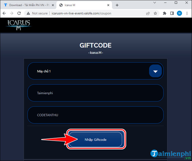 giftcode icarus m