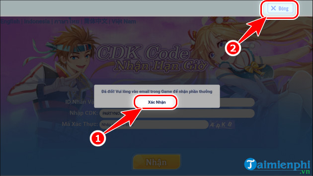 su dung code party not nhac ngoi sao ruc ro