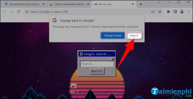 how to install windows 95 interface on google chrome 4