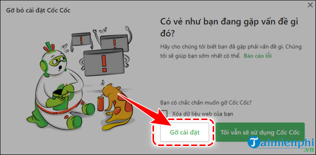 cach xoa coc coc tren may tinh pc windows 11 