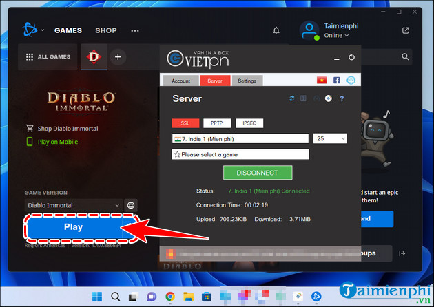 huong dan tai va choi diablo immortal tren pc