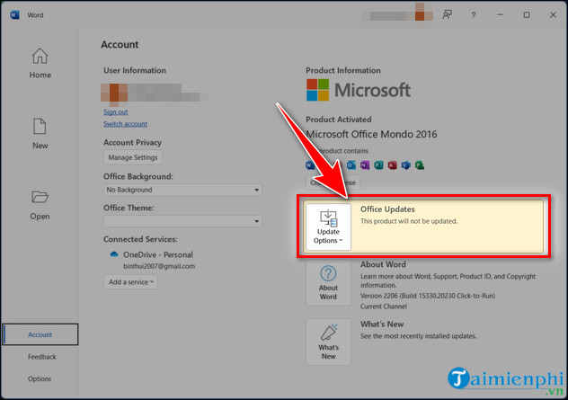 Cách tắt tự động cập nhật Office 2016 trên Windows