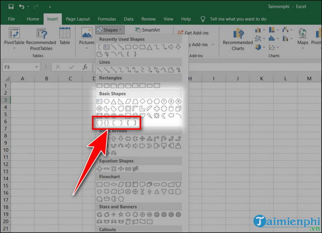 cach chen dau ngoac trong excel 5