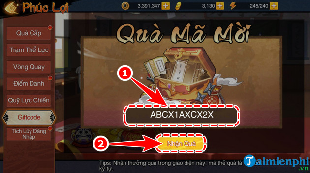 danh sach code hoa chi truyen thuyet mobile