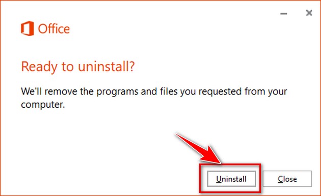 cach uninstall microsoft office 2016 tren may tinh pc
