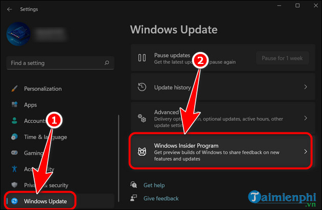 cach update windows 11 chinh thuc tu ban insider preview 3