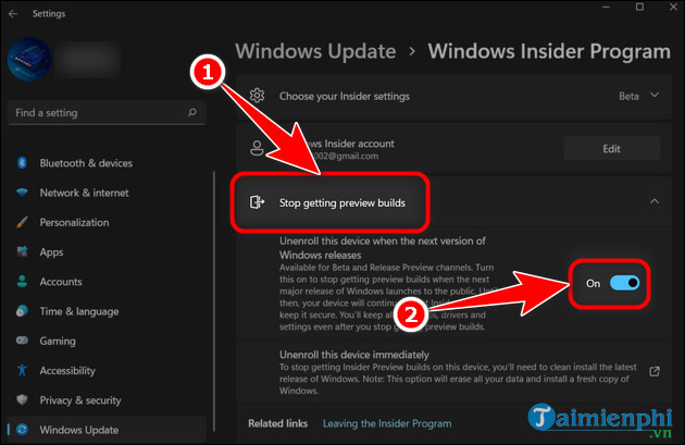 cach update windows 11 chinh thuc tu ban insider preview 4