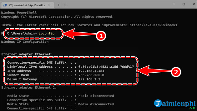 cach kiem tra dia chi ip tren windows 11 7