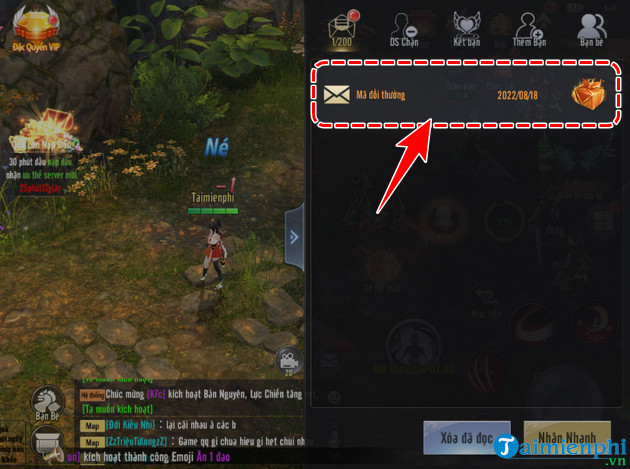 su dung ma gift code giang ho ky hiep 3d