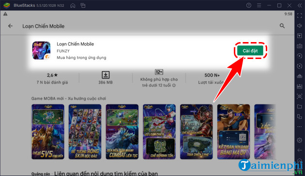 cach choi loan chien mobile tren BlueStacks