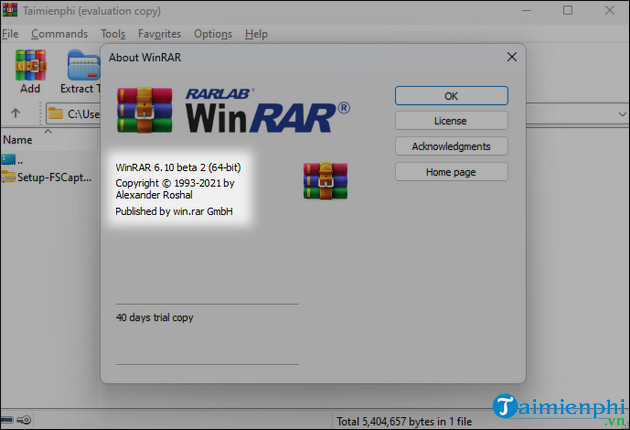 Cách cập nhật WinRAR mới nhất trên máy tính