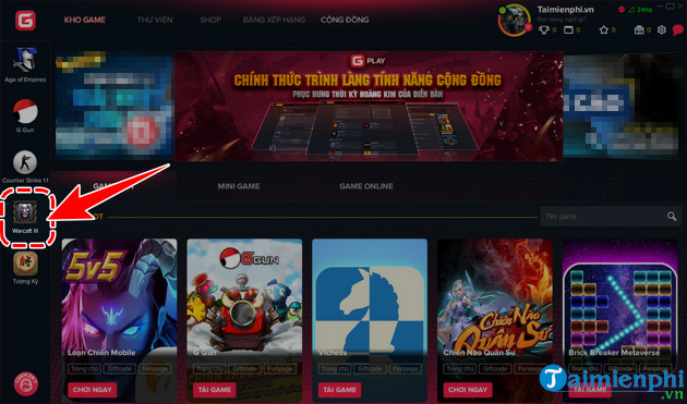 meo choi warcraft 3 tren gametv plus