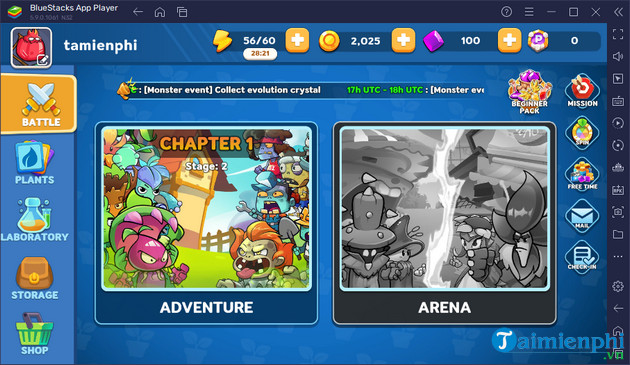 cach tai va choi plant empires arena game tren BlueStacks