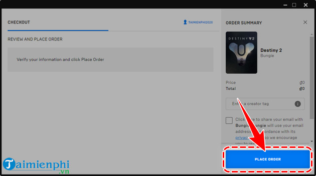 cach tai va cai destiny 2 mien phi tren pc