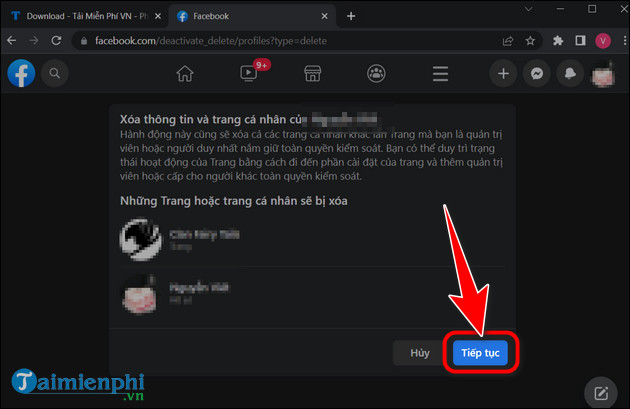 cach xoa tai khoan facebook bi hack tren trinh duyet