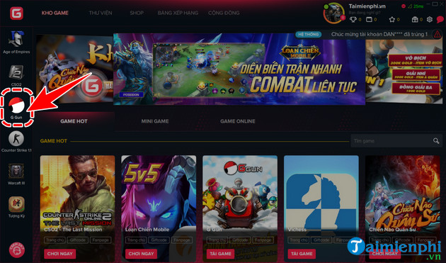 cach tai va choi ggun gunbound tren pc