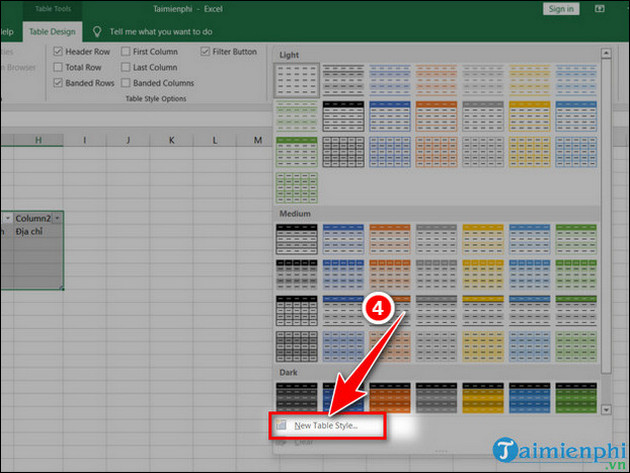 cach dinh dang duong vien cho bang trong excel