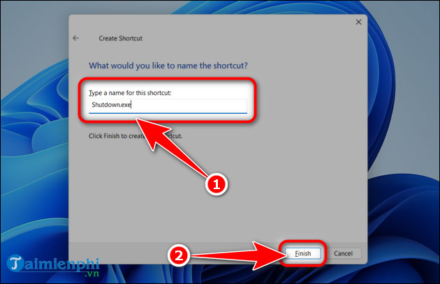 cach tao bieu tuong shutdown tren windows 11