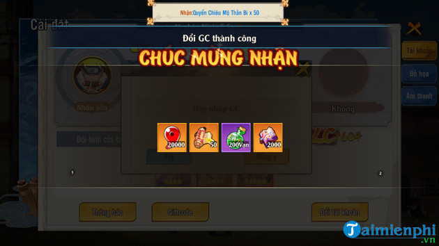 danh sach code lien minh nhan gia mobile