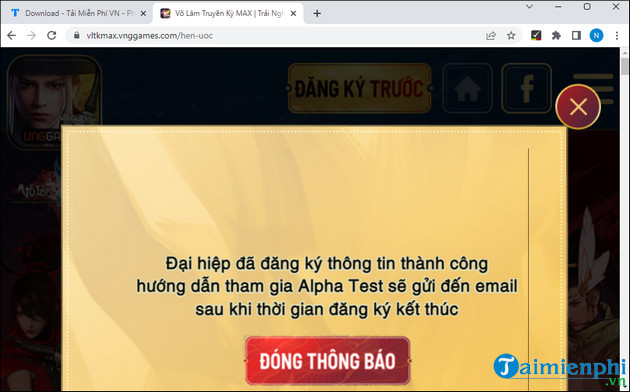 dang ky choi ban thu nghiem alpha test vltk max 