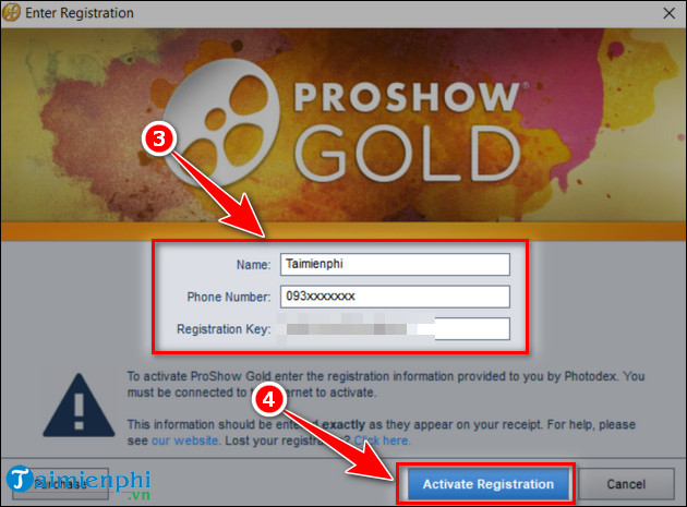 Cách xóa chữ vàng trong Proshow Gold, Made as an evaluation of Proshow Gold