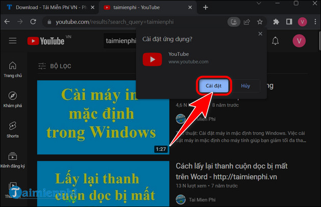 cach cai youtube tren may tinh