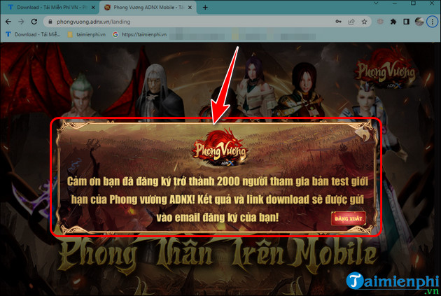 dang ky choi phong vuong adnx mobile moi nhat