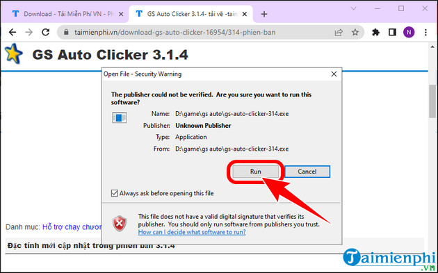 cach tai gs auto clicker tren may tinh