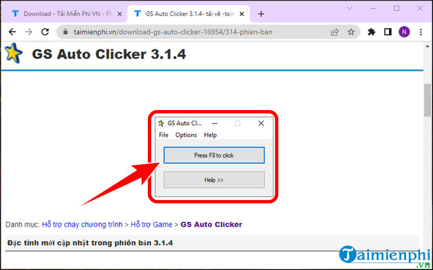 cach tai gs auto clicker tren windows