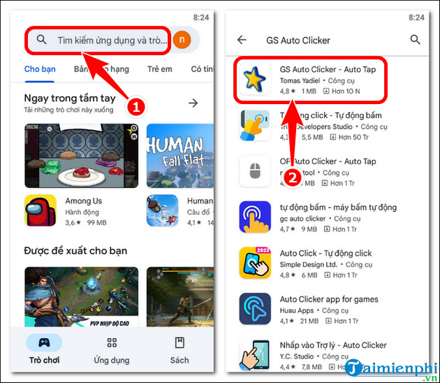 cach tai gs auto clicker tren Android