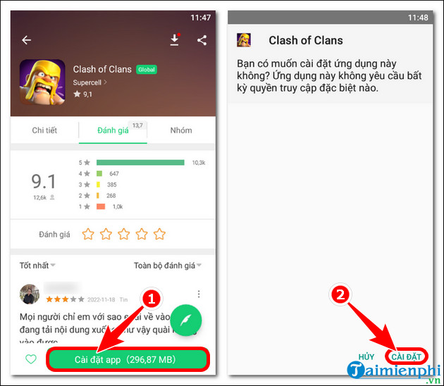cach tai clash of clans ban moi nhat 2023 tren iOS