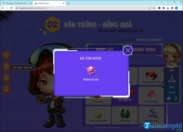 The event is currently on the way to bangbang origin