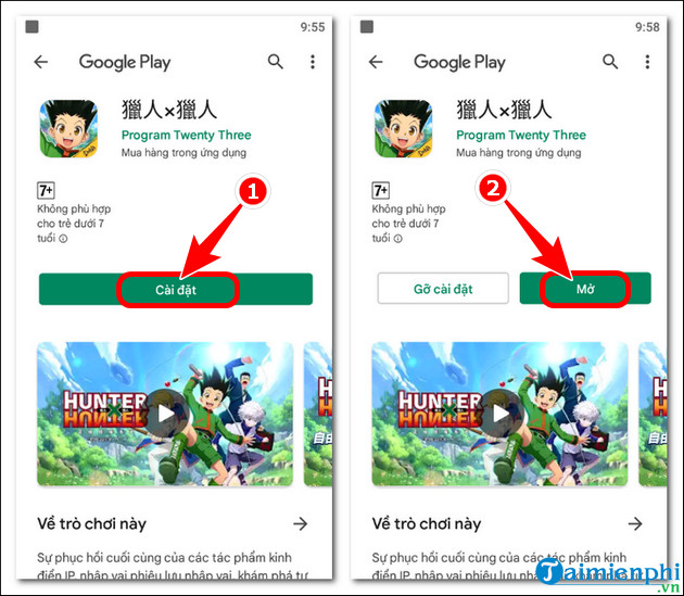 cach tai game hunter x hunter mobile tren mobile