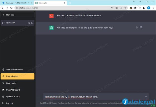 huong dan tao tai khoan chatgpt o viet nam tren trinh duyet web