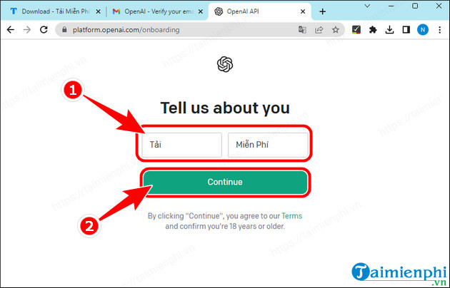 cach lap tai khoan chatgpt tren windows