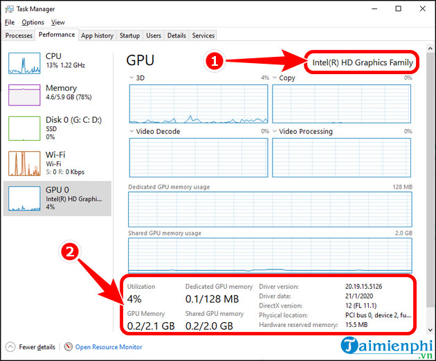 xem card do hoa tren windows 11 bang cpuz