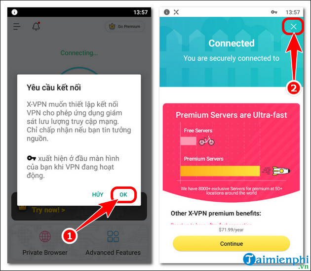 cach tai x vpn mien phi tren iPhone