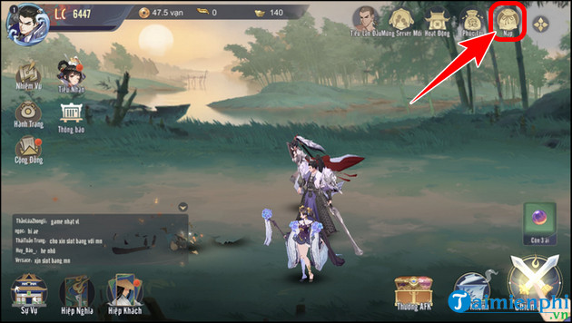 cach nap the vo lam nhan hiep vng trong game
