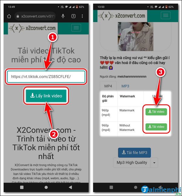 meo chuyen doi video tiktok sang mp4 khong co hinh mo