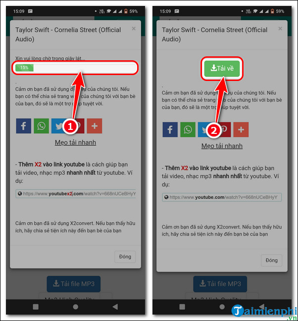 tai video youtube ve dien thoai