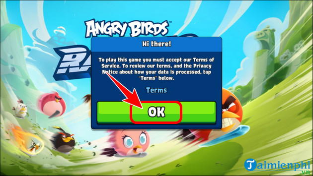 How to play angry birds racing on mobile phones?