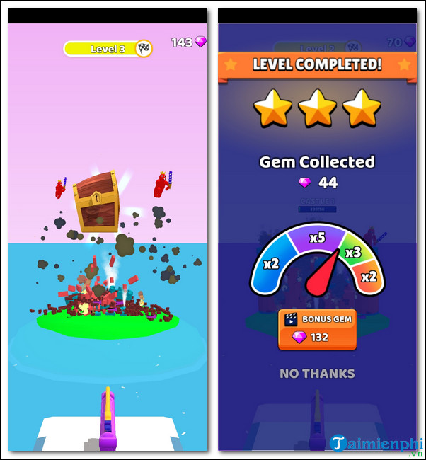 guide and play bullet stack on mobile phone