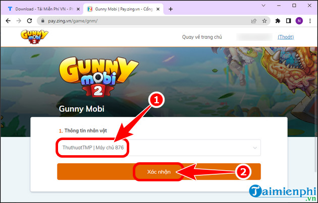 how to nap the gunny mobile game on the web