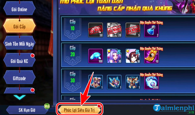 cach nhap code game mong thien tu