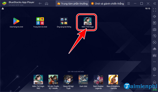 cach choi kiem the origin vng tren pc
