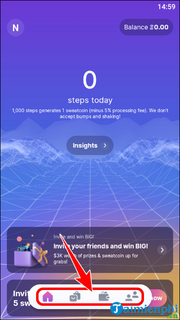 cach cai dat sweatcoin tren dien thoain android, iphone